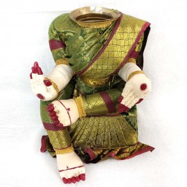 Ammavari Idol (Green Colour with Maroon Border) (12 Inchs)